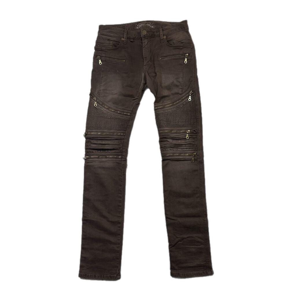 ROBIN'S JEAN Men's Brown Straight Leg 'The Show' Cargo Pants Size 29